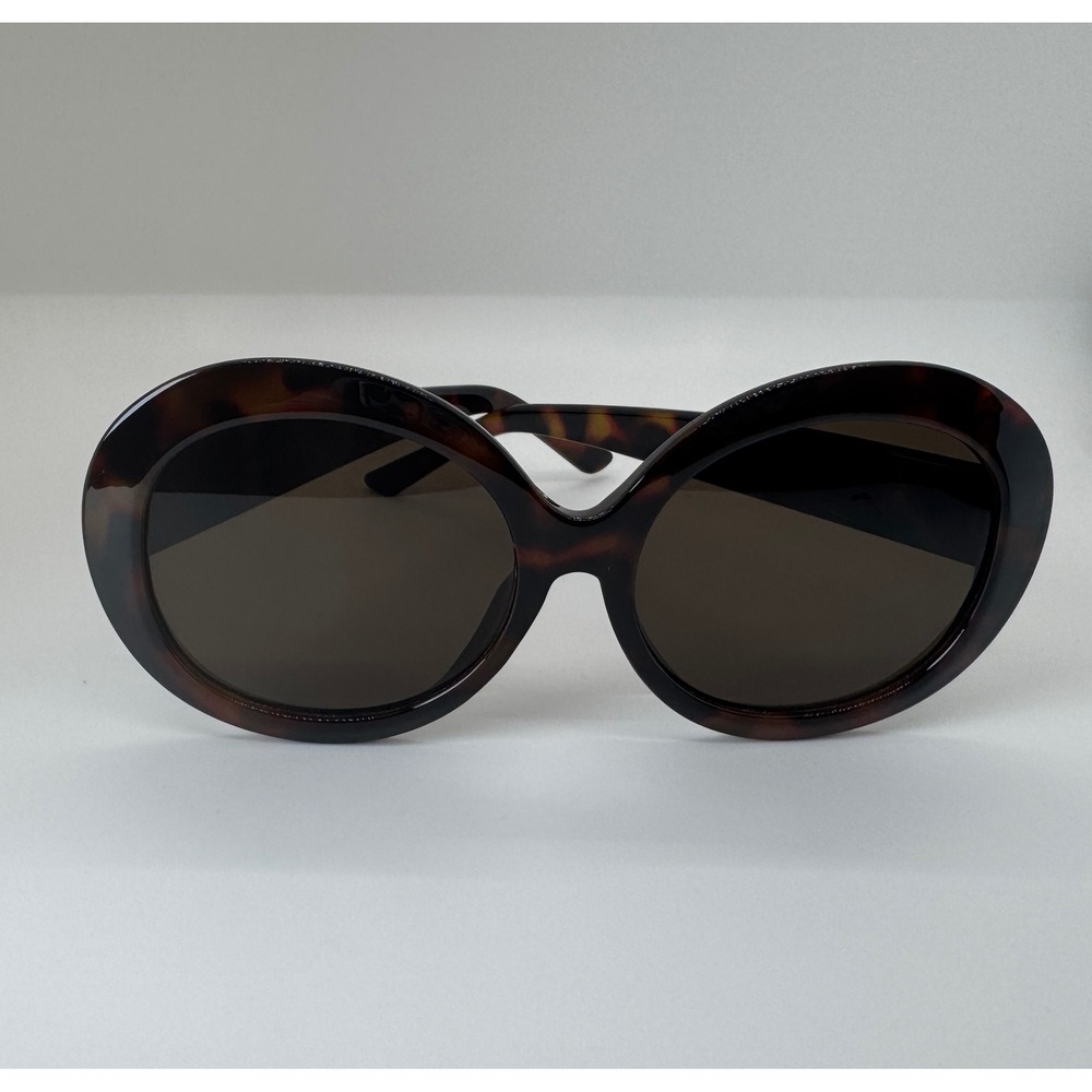 Oversized Round Tortoiseshell Sunglasses Retro Large Frame Brown Lens